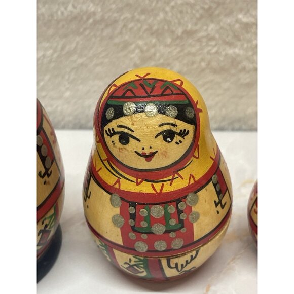 Russian Matryoshka Nesting Doll 4 Piece Vintage USSR - Picture 5 of 15
